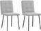 vidaXL - Eetkamerstoelen - 2 - st - fluweel - lichtgrijs