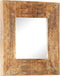 vidaXL - Spiegel - handgesneden - 50x50x2,5 - cm - massief - mangohout