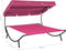 vidaXL - Loungebed - met - luifel - roze