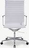 Furnicher Akira bureaustoel - PU-leren zitting - Chroom frame - In hoogte verstelbaar - Draaibaar - Wit
