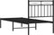 vidaXL - Bedframe - met - hoofdbord - metaal - zwart - 80x200 - cm