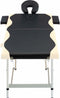 vidaXL - Massagetafel - inklapbaar - 2 - zones - aluminium - zwart - en - beige