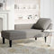 vidaXL - Chaise - longue - met - kussen - corduroy - stof - lichtgrijs