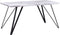 Eettafel MOLDEN Zwart/wit 150 cm 80 cm