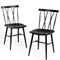 Coast Set van 2 Metalen Eetkamerstoelen - Industriële Design - Ergonomische Rugleuning - Zwart (2 stuks)