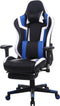 Gamestoel Tornado relax bureaustoel - met voetsteun - ergonomisch verstelbaar - zwart blauw