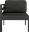 vidaXL - Hoekbank - sectioneel - 1 - st - met - kussens - aluminium - antracietkleurig