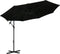 vidaXL - Zweefparasol - met - LED - en - stalen - paal - 300 - cm - zwart