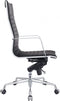 Feel Furniture - Luxe Executive bureaustoel van 100% rundleer - Hoge rugleuning - Zwart