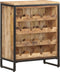 vidaXL - Wijnkast - 62x33x78,5 - cm - ruw - mangohout