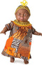 Berjuan Friends of The World babypop 38 cm in oranje kleding