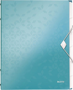 Sorteermap Leitz WOW 6 tabbladen PP ijsblauw - 4 stuks