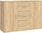 vidaXL - Dressoir - 91x29,5x65 - cm - bewerkt - hout - sonoma - eikenkleurig