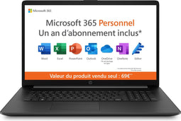 HP 17-cp0027nf laptop pc - 17.3 FHD - Ryzen 7-5700U - 16GB RAM - 512GB SSD opslag - Windows 11 - AZERTY