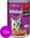 Whiskas Natvoer - Adult - Rund - 12 x 400 gr