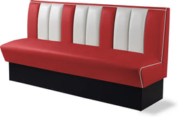 Bel Air Dinerbank Single Booth HW-180 Rood