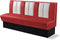 Bel Air Dinerbank Single Booth HW-180 Rood