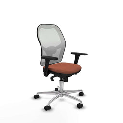 Piqueras y Crespo 3D086N0 - Bureaustoel - Verstelbare hoogte met armleuning - Wit Bruin