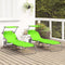 vidaXL - Opvouwbare - Ligbedden - 2 - stuks - met - Luifel - Groen - 600D - Oxford - Stof