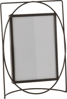 J-Line fotolijst Rechthoek - metaal/glas - donkebruin - large