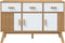 vidaXL - Dressoir - OLDEN - 114x43x73,5 - cm - massief - grenenhout - wit - en - bruin