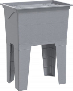 vidaXL - Waskuip - 59x41x75 - cm - hars - grijs
