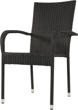 Stapelstoel Corona zwart