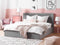 VION - Bed met opbergruimte - Grijs - 180 x 200 cm - Fluweel