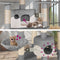 tectake® Fippi - Kattenkrabpaal - 201 cm - 2 kattenhuizen 4 platformen - Grijs/Wit