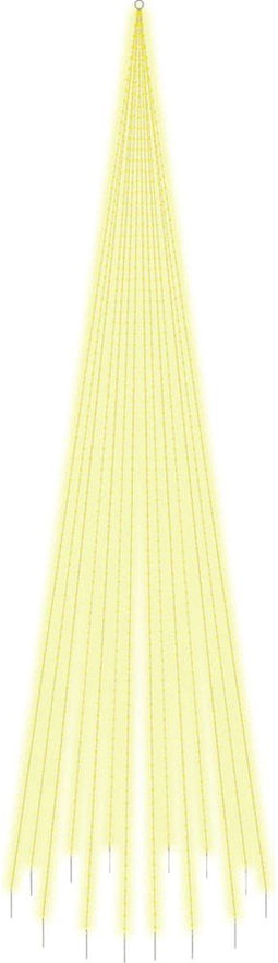 vidaXL - Vlaggenmast - kerstboom - 1134 - LED's - warmwit - 800 - cm