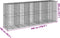 vidaXL - Schanskorf - 500x100x200 - cm - gegalvaniseerd - ijzer - zilverkleurig