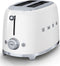 Smeg TSF02WHEU - Broodrooster - 1500W 2 sleuven 6 bruining-niveaus - Wit