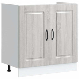 vidaXL - Spoelbakonderkast - Kalmar - 80x46x81,5cm - bewerkt - hout - grijs - sonoma