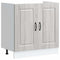 vidaXL - Spoelbakonderkast - Kalmar - 80x46x81,5cm - bewerkt - hout - grijs - sonoma