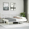 vidaXL - Slaapbank - met - onderschuifbed - zonder - matras - 100x190 - cm - staal - wit