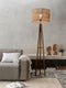 MUST Living Floorlamp Porto Cristo NATURAL,160x30x30 cm, rustic recycled teakwood, without shade