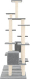 vidaXL - Kattenmeubel - met - sisal - krabpalen - 145 - cm - lichtgrijs