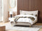 CHALEIX - Tweepersoonsbed - Taupe - 140 x 200 cm - Fluweel