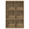 vidaXL - Boekenkast/dressoir - 66x30x98 - cm - bewerkt - hout - artisanaal - eiken