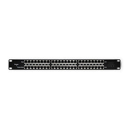 Qoltec 54477 Patch panel RACK| 48V | 24 ports | Passive PoE injector | Black