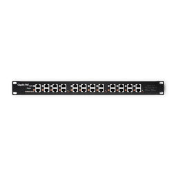 Qoltec 54478 Patch panel RACK | 12 ports | PoE | Black