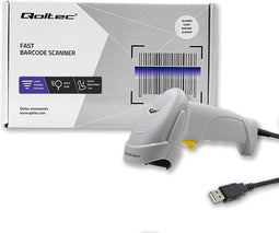 Qoltec Laserscanner 1D | USB | Wit.