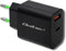 Qoltec Oplader | 18W | 5-12V | 1,5-3A | USB type C PD | USB-kwaliteitscontrole 3.0 | Zwart.