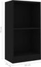 vidaXL Boekenkast 40x24x75 cm spaanplaat zwart