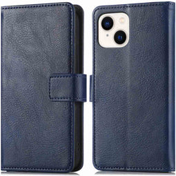 iMoshion Hoesje Geschikt voor iPhone 15 Plus Hoesje Met Pasjeshouder - iMoshion Luxe Bookcase - Donkerblauw