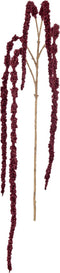 J-Line decoratie Tak Amaranthus - kunststof - rood/goud - 12 stuks