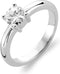 TI SENTO Dames Ring - 925 zilver - Zirconia wit - Maat 17.75 mm / maat 56 - 1463ZI