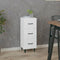 vidaXL - Dressoir - 34,5x34x90 - cm - bewerkt - hout - hoogglans - wit