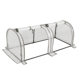 WOLTU tomatenkas - mini serre - waterdicht UV-bestendig PE rasterfolie - wit - 130 x 60 x 50 cm