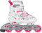 Nijdam White Wedge - Skeelers - Verstelbaar 29-32 - Wit